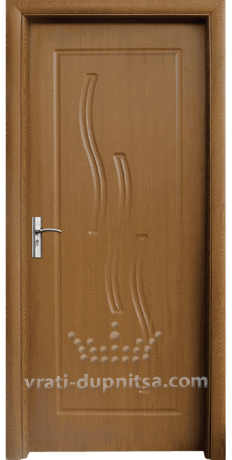 Интериорна HDF врата, модел 014-P Златен дъб