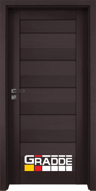Интериорна HDF врата, модел Gradde Aaven Voll, Орех Рибейра