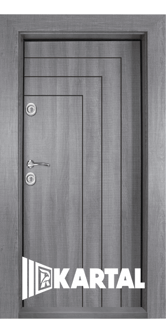 Блиндирана входна врата  Т 1002, цвят Сив дъб