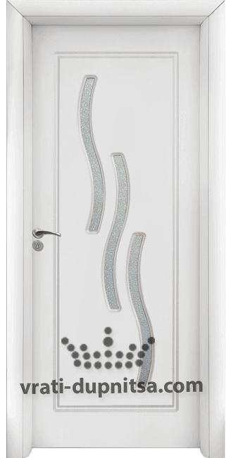 Интериорна HDF врата, модел 014 Бял