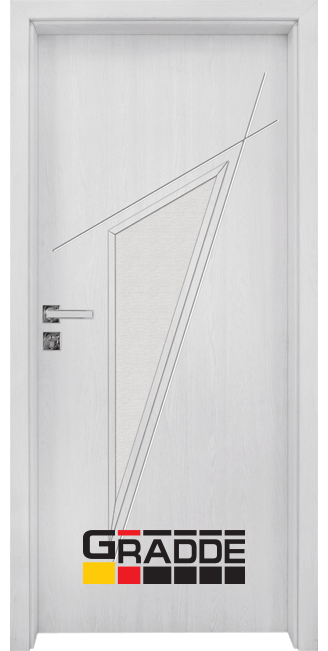 Интериорна HDF врата, модел Gradde Kristall Glas 4.2, Сибирска Лиственица