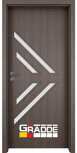 Интериорна HDF врата, модел Gradde Paragon Glas 3.4, Череша Сан Диего