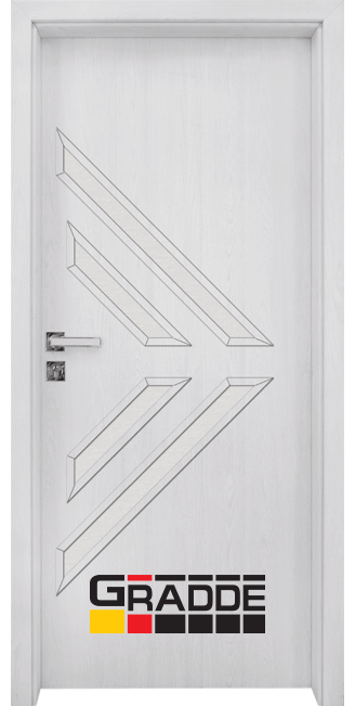 Интериорна HDF врата, модел Gradde Paragon Glas 3.4, Сибирска Лиственица