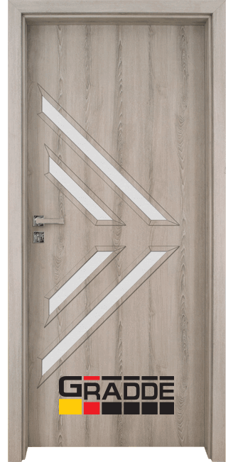 Вътрешна врата Граде модел Глас 3.4 в цвят Ясен Вералинга от серия Парагон