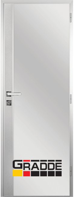 Врата за баня, модел Gradde цвят Сибирска лиственица с метална лайсна