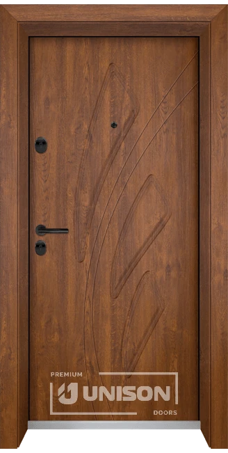 Входна врата Унисон Оптима 202p, Златен дъб