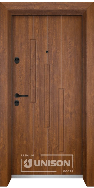 Входна врата Унисон Оптима 206p, Златен дъб